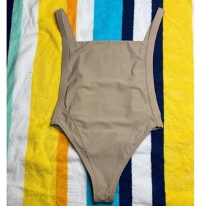 FAE SWIM Lima Sexy One Piece in Tan Featured in Sports illustrated